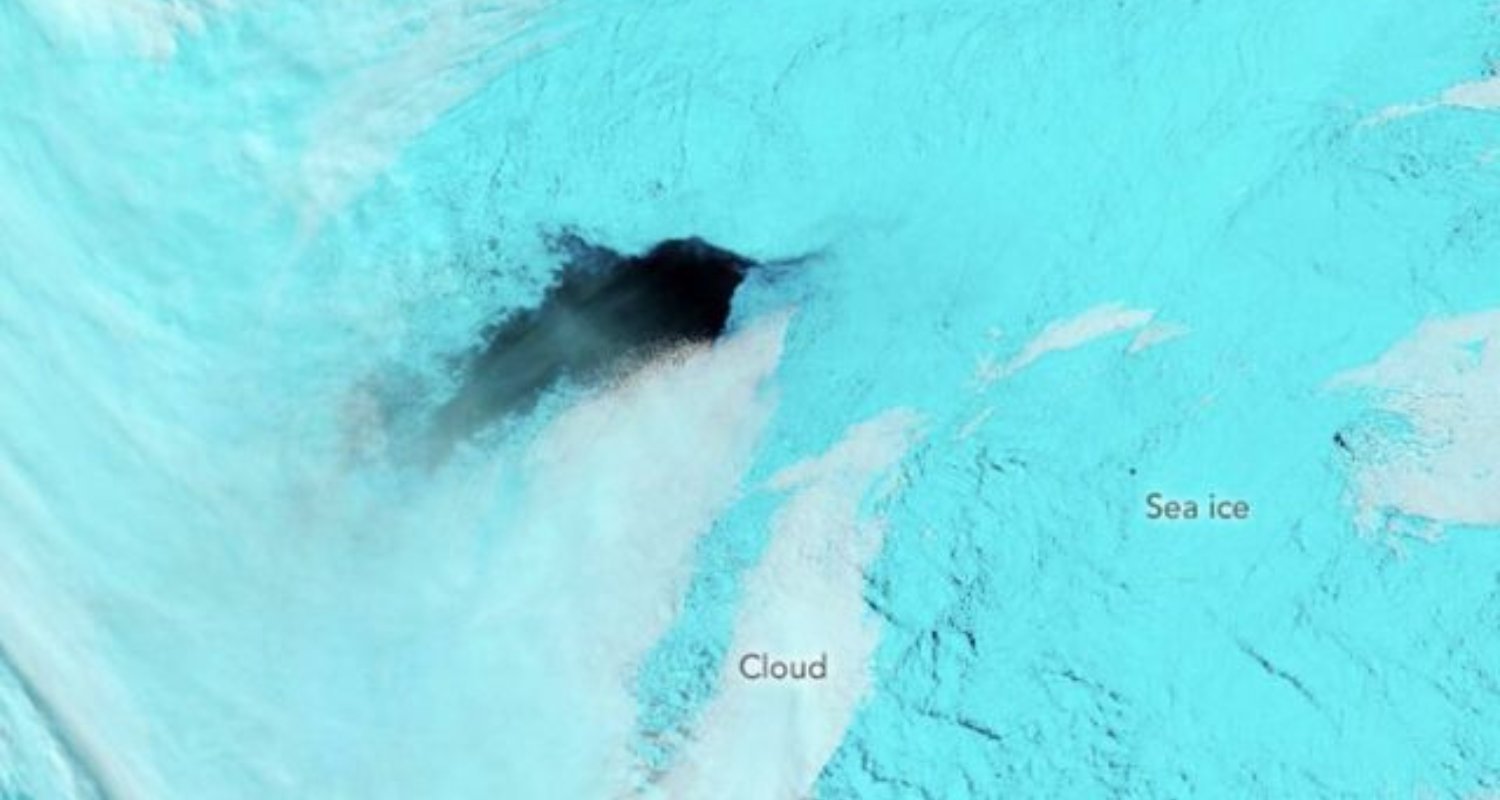 Abertura gigante no gelo da Antártida intriga pesquisadores e reforça debate sobre dinâmica climática - Imagem do artigo original