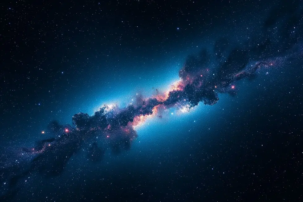 Vista cósmica do universo.