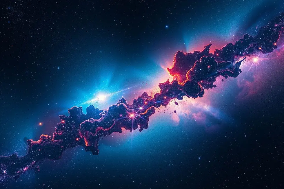Imagem cósmica representando a vastidão do universo e a busca por vida além da Terra.
