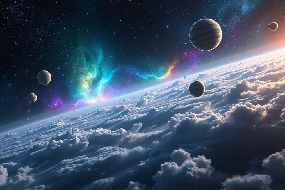 Vista deslumbrante do cosmos, simbolizando os mistérios do universo.