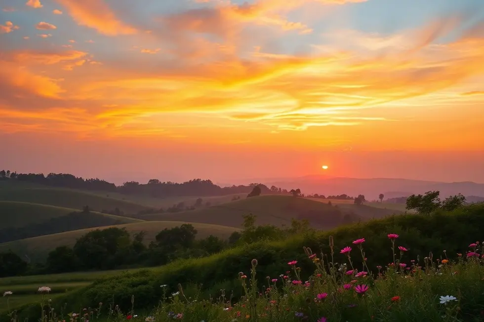 Imagem de uma paisagem espiritual simbolizando despertamento.